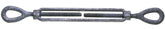 BARON 15-3/4X9 Turnbuckle, 5200 lb Working Load, 3/4 in Thread, Eye, Eye, 9 in L Take-Up, Galvanized Steel